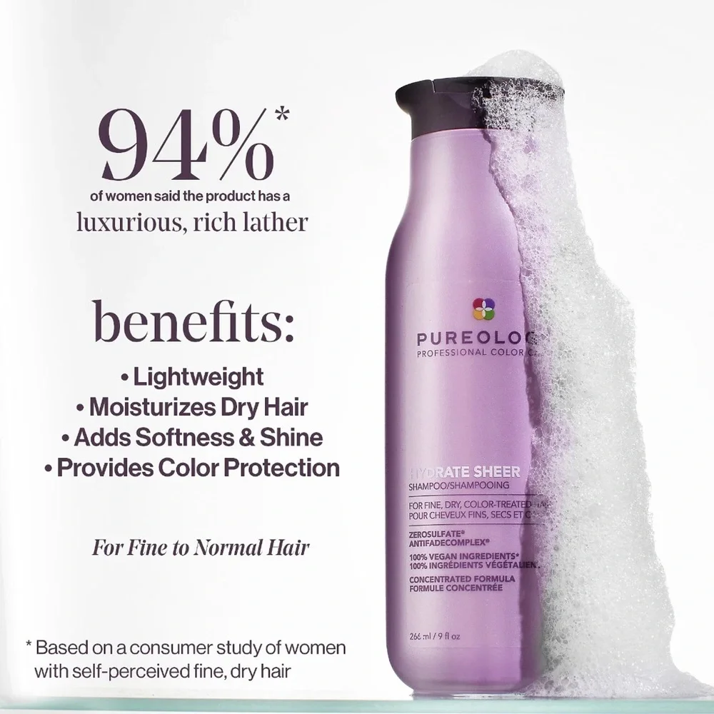 New Pureology Hydrate Shampoo and Conditioner 9oz